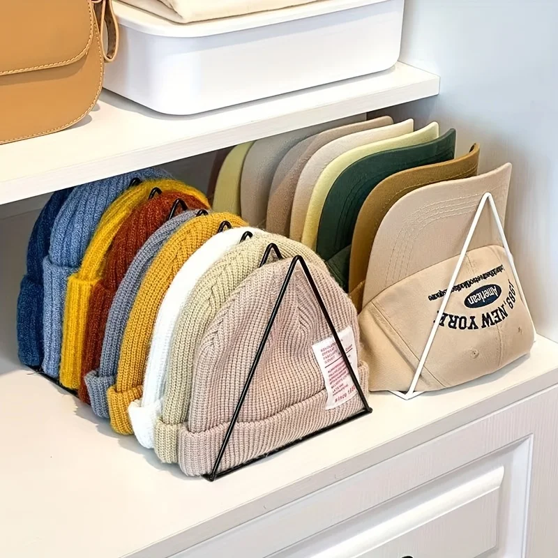 Iron Art Hat Rack |   Multi-Tier Storage for Knitted Hats/Duck Caps |   Sturdy Compact Shelf for Dorm, Home, Boutique Decor