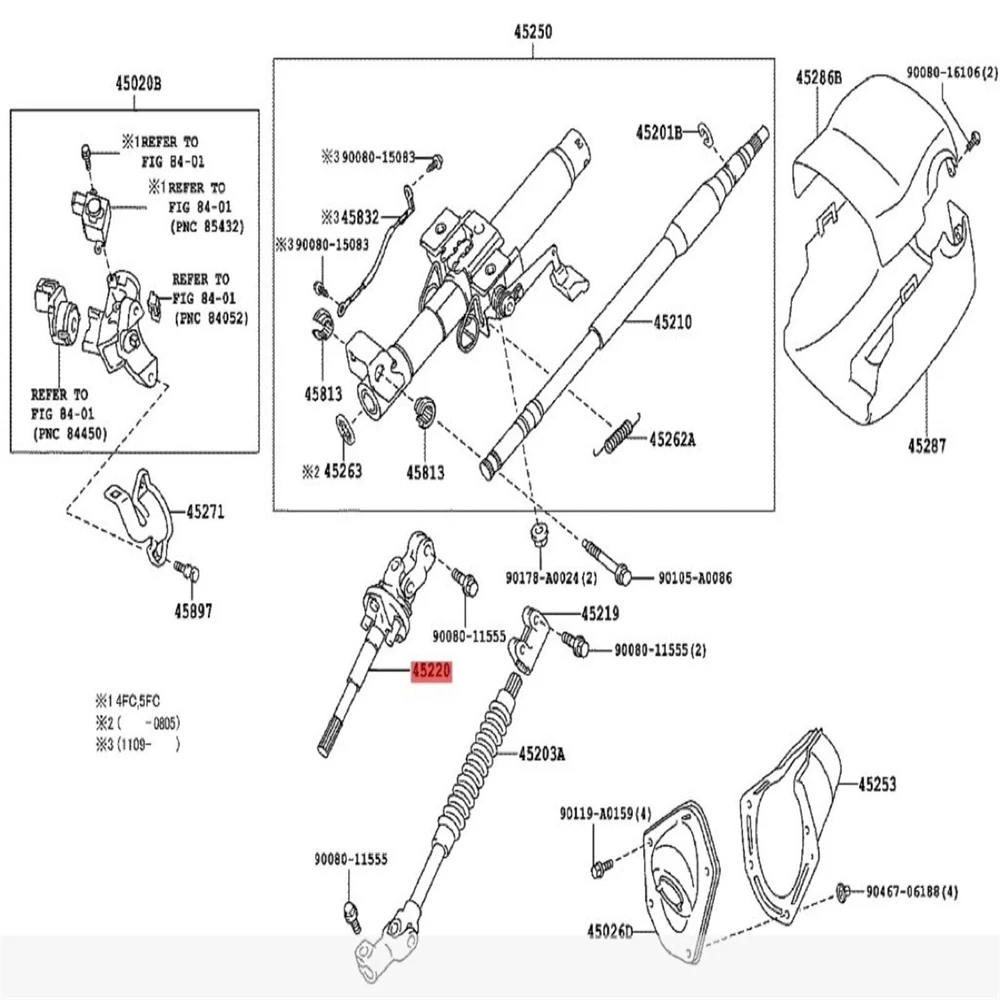 Steering Column Shaft for Toyota TACOMA Pickup 2.7L 4.0L V6 2005-2015 4522004010