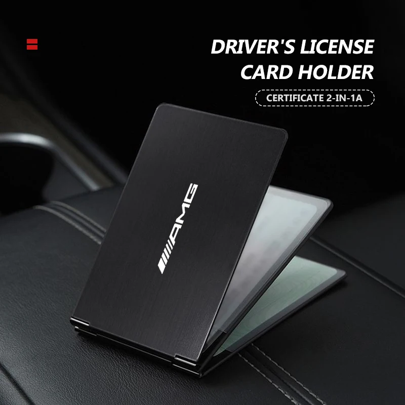 Автомобильный противоугонный держатель для кредитных карт, металлические кошельки, карманный чехол для Mercedes Benz AMG W204 W205 W203 W211 W201 W210 W108 W124