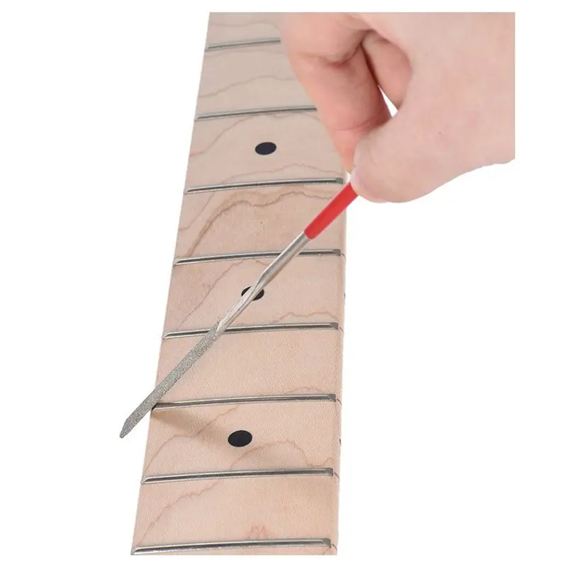 NALFI-2 Set Guitar Fret Nut Saddle Slot Pickguard Grinding File Group Set Luthier Repair Tool Silver