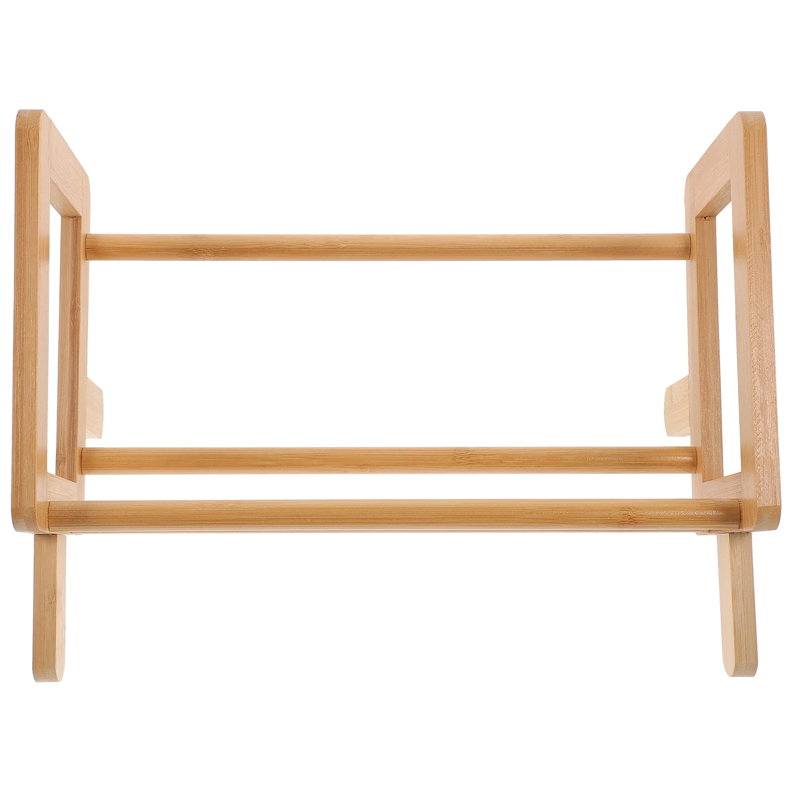 Desktop Bookshelf Storage Rack Bamboo Wearresistant Strong Load Bearing No Deformation Damage Office Home Classroom Library