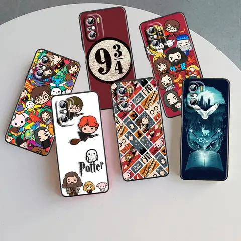 HH-Harries Logo P-Potteres Art Per Xiaomi Redmi 9A 9C 9AT 10C 9 9T 10 12C 13C A3 12 K60 A1 K50 K40 5G Nero TPU Cassa Del Telefono