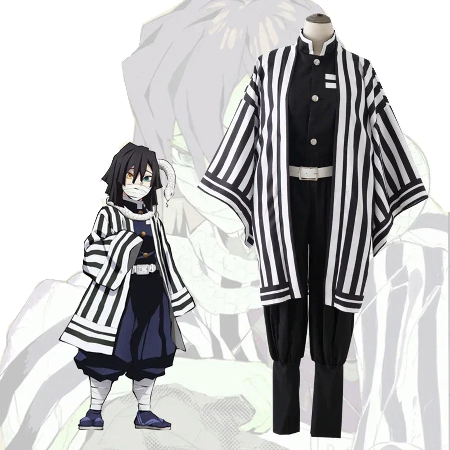 

Japanese Anime Anime Cosplay Costume Iguro Obanai Kimetsu No Yaiba Uniform Halloween Costumes Party Clothes