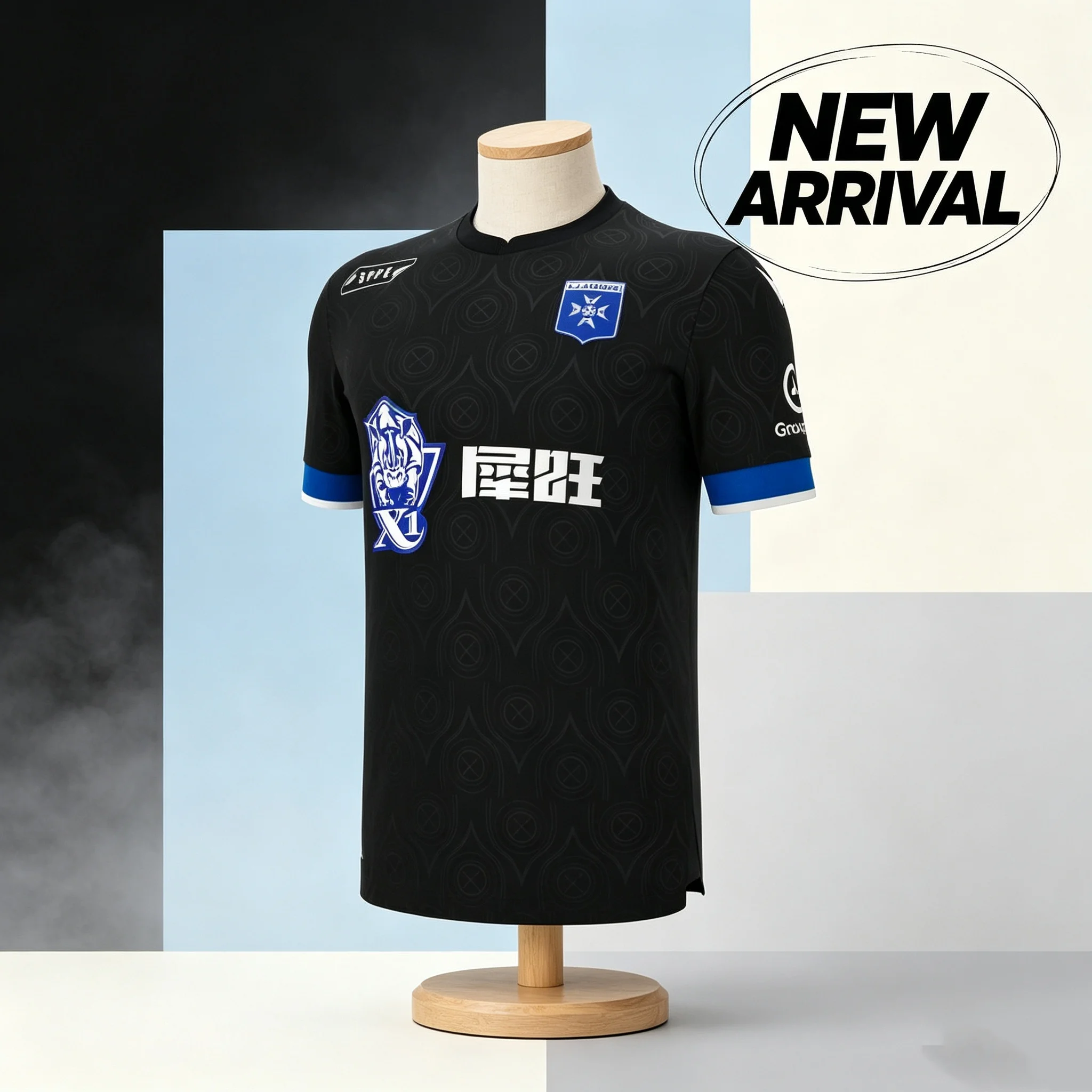 Men France AJ Auxerre Football Jersey Soccer Shirt Short Sleeve Adult Fan Version Match Train Sport Uniform Fashion Streetwear