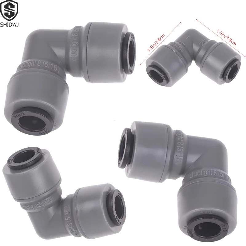 

1Pcs Plastic Quick Pipe Hose Connector Push In Fittings Push-to-Connect Union 8mm Elbowbeer Screwlock Elbow Push In Joint