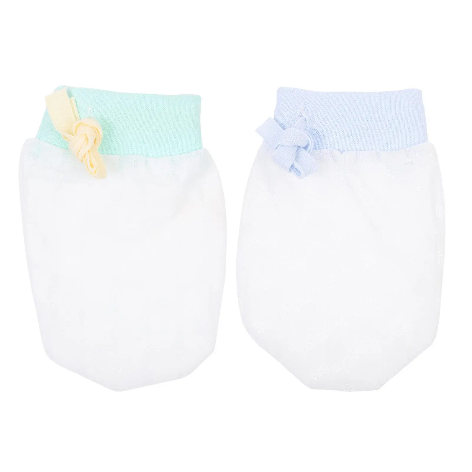 

2 пары перчаток-варежек для новорожденных от царапин, премиум-класса, из ледяного шелка, защитные перчатки для младенцев от царапин