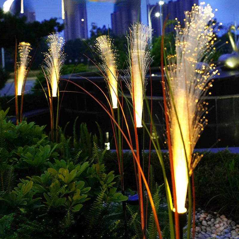 

Solar Fiber Optic Reed Lamp Outdoor Layout Atmosphere Lawn Lamp