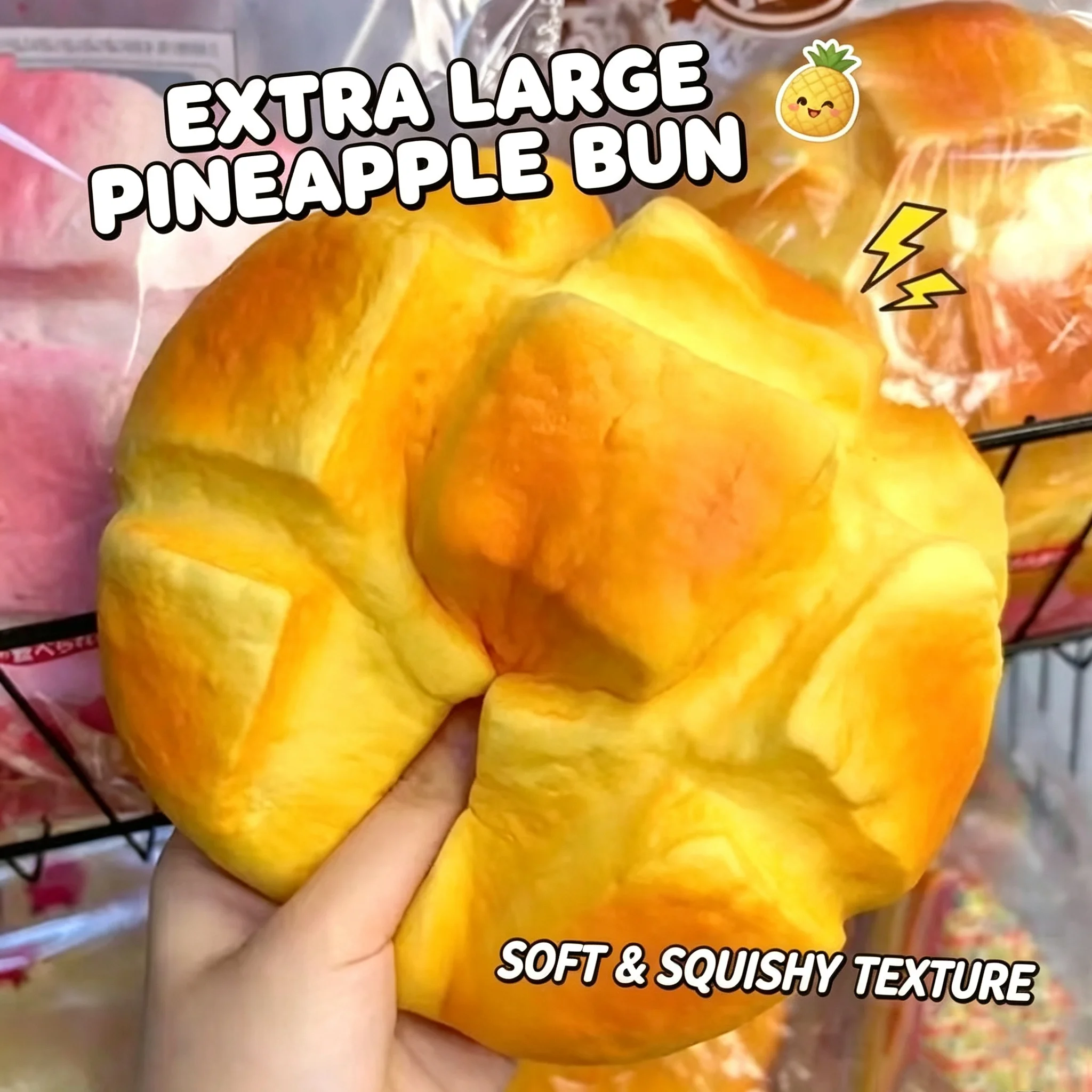 17CM 2 Colors High Quality Slow Rising Oversized Pineapple Bun Stress Relief Toy Scented Soft Squishy Birthday Gift