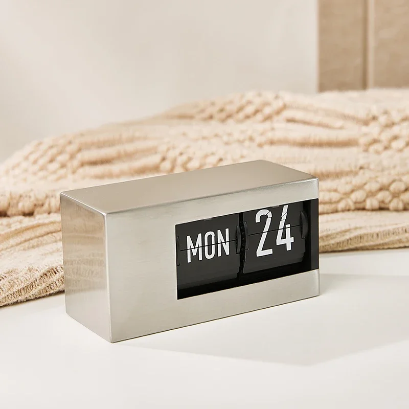 

Automatic Page Turning Electronic Calendar, Desktop Ten Thousand Year Desk Calendar Week High-end Ornament Creative Intelligence