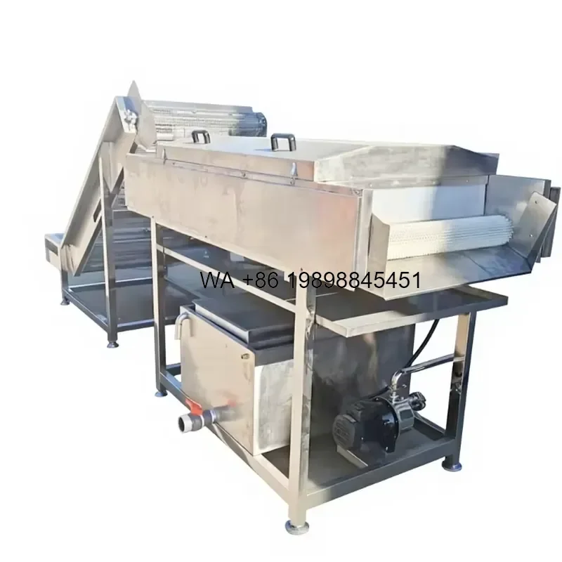 Wmwmnu High Capacity Fruit Waxing with PLC Control Stainless Steel Fruit Polishing for Efficient Coating and