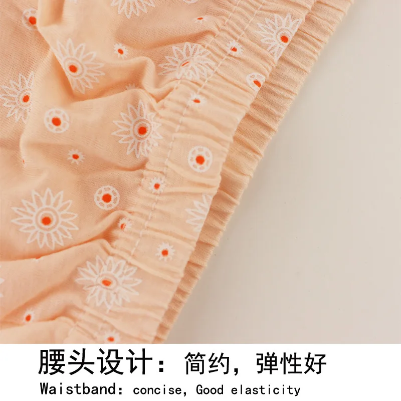 4Pcs/Lot Women\'s Panties Plus Size 6XL High Waist Underpants Breathable Print Cotton Underwears Female Briefs