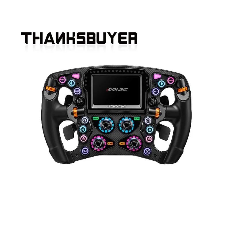 Simagic Zeus Formula 280mm Carbon Fiber Steering Wheel With MagicDash4 4 Inch Dashboard Flight Simulator Racing Steering Wheel