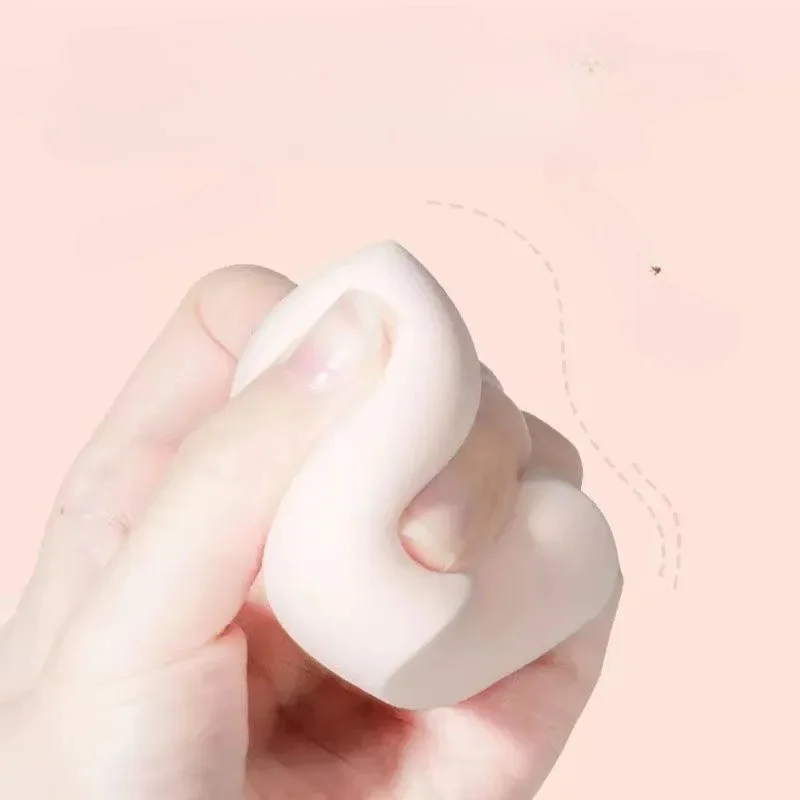 4-delige verpakte/gevulde make-upsponzen (schoonheidsblenders), droog en nat Tweeërlei gebruik, foundation- en crème-applicatorblenders