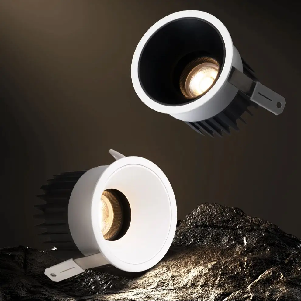 Aisilan LED Angle Adjustable Recessed Lighting CRI 97 Deep Anti Glare Ceiling Downlight Opening Hole for Living Room Bedroom