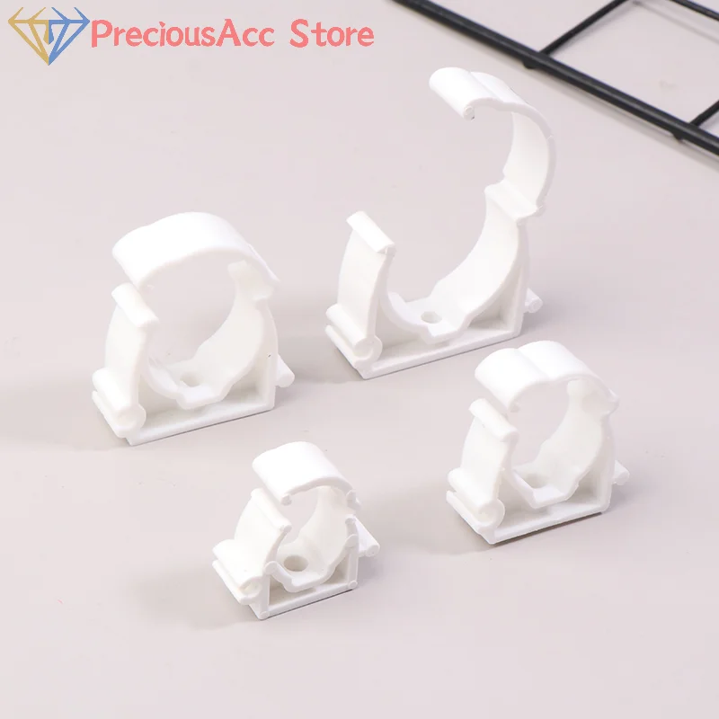 Hot！20 Pcs Plastic PPR Clamp Holder For Water Pipe Tube Fittings With Cover Diameter 16mm 20mm 25mm 32mm