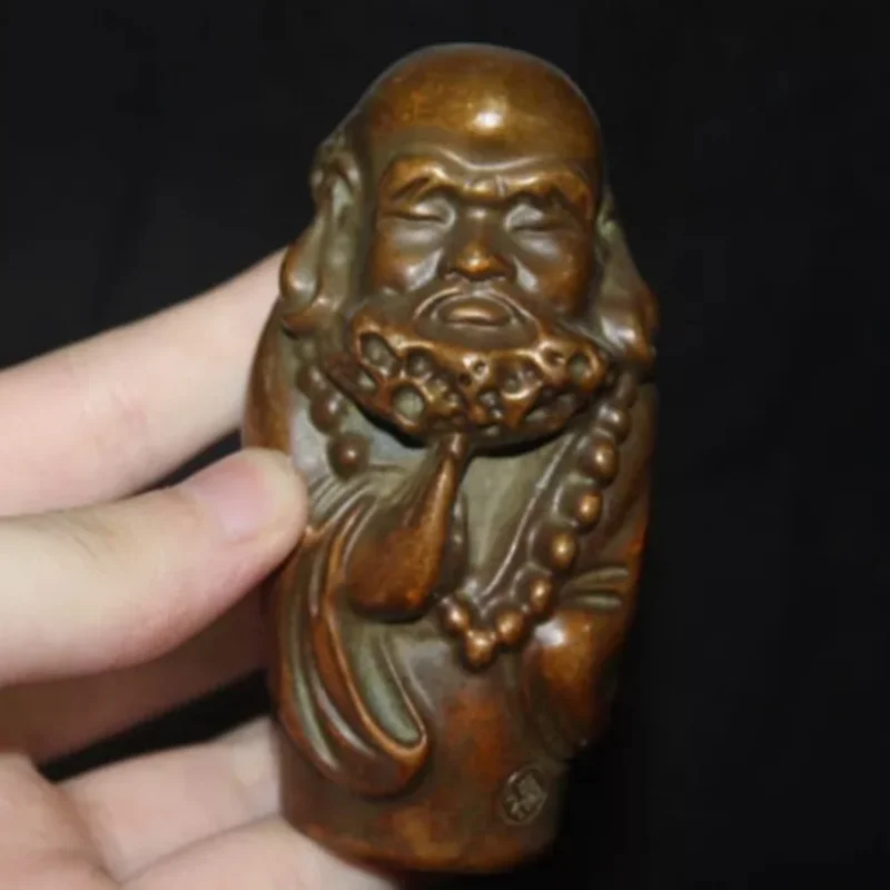 

3.2" China bronze Feng Shui Arhat Damo Bodhidharma Dharma Dharma Buddha statue