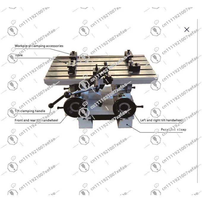 Double-Axis Leveling Milling Machine Table YWJ7540 Gearbox Cylinder Head Fixture for Precision Manufacturing