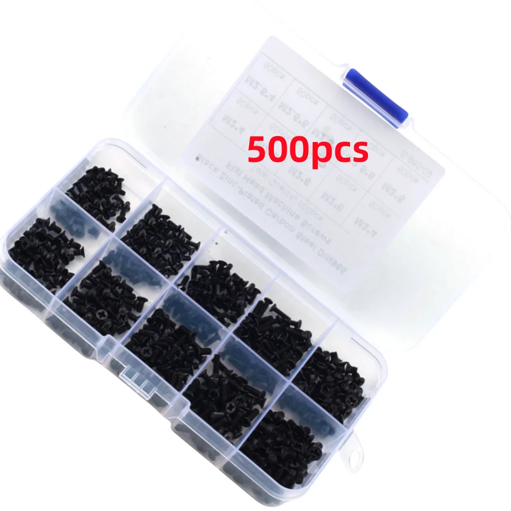 

M2 M3 Screw Set KM2 Machine Laptop Screw Flat Head Phillips Drive Accessories for Repair Computer Electronic Laptop Screws Kit