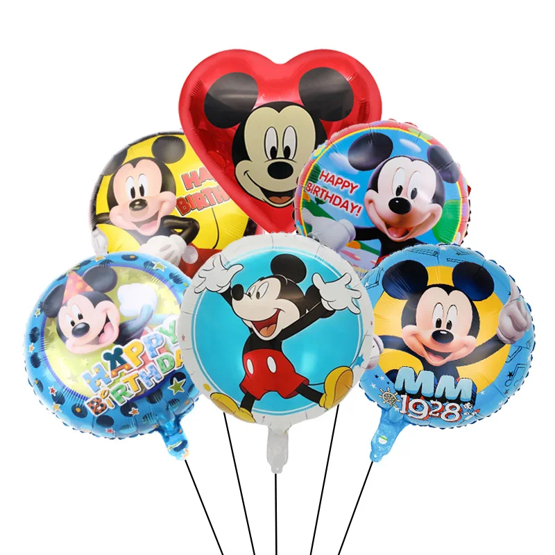 Disney Mickey Mouse Theme Party Decoration Baby Shower Tableware Disposable Plates Cups Straw balloon Kids Favor Party Supplies