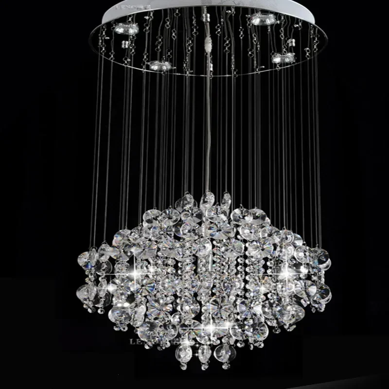 

Crystal Celling Lights restaurant lamp modern suction hanging round dual-use sitting room luxury villa the lamps and lanterns
