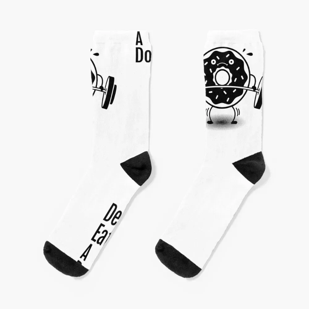 Deadlift Eat Donuts Socks retro designer brand Man Socks Women's