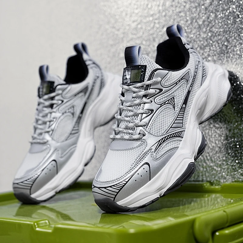 

Men's Shoe Breathable Thick Soled Casual Sneakers Outdoor Running Four Seasons New Tennis Men Soft Soles Comfort Male Sneakers