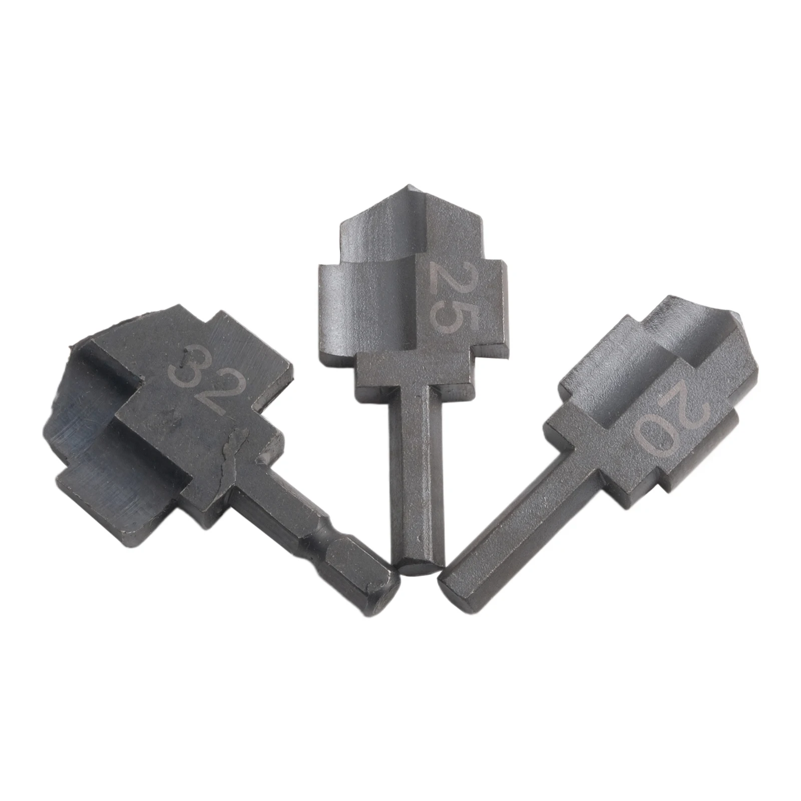 3PCS PPR Lifting Stepped Drill Bit Hexagon Shank Water Pipe Connection Tool 20/25/32mm For Plumber Water Pipe Drill Bit Gold