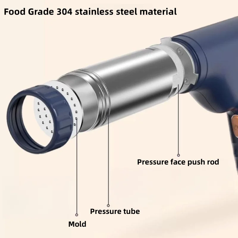 Bear Máquina de ramen portátil Máquina de macarrão doméstico elétrico Pequena máquina de fazer macarrão sem fio Bateria de lítio 1500mah 3 tipos de molde de superfície Botão de operação de uma chave Carregamento usb