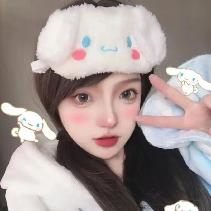 Masque pour les yeux en peluche Sanurgente Cinnamoroll, Anime, Blackout Eye Pack, Ice Pack Mask, Lunch Break Sleep, Ladies Protection, Kawaii