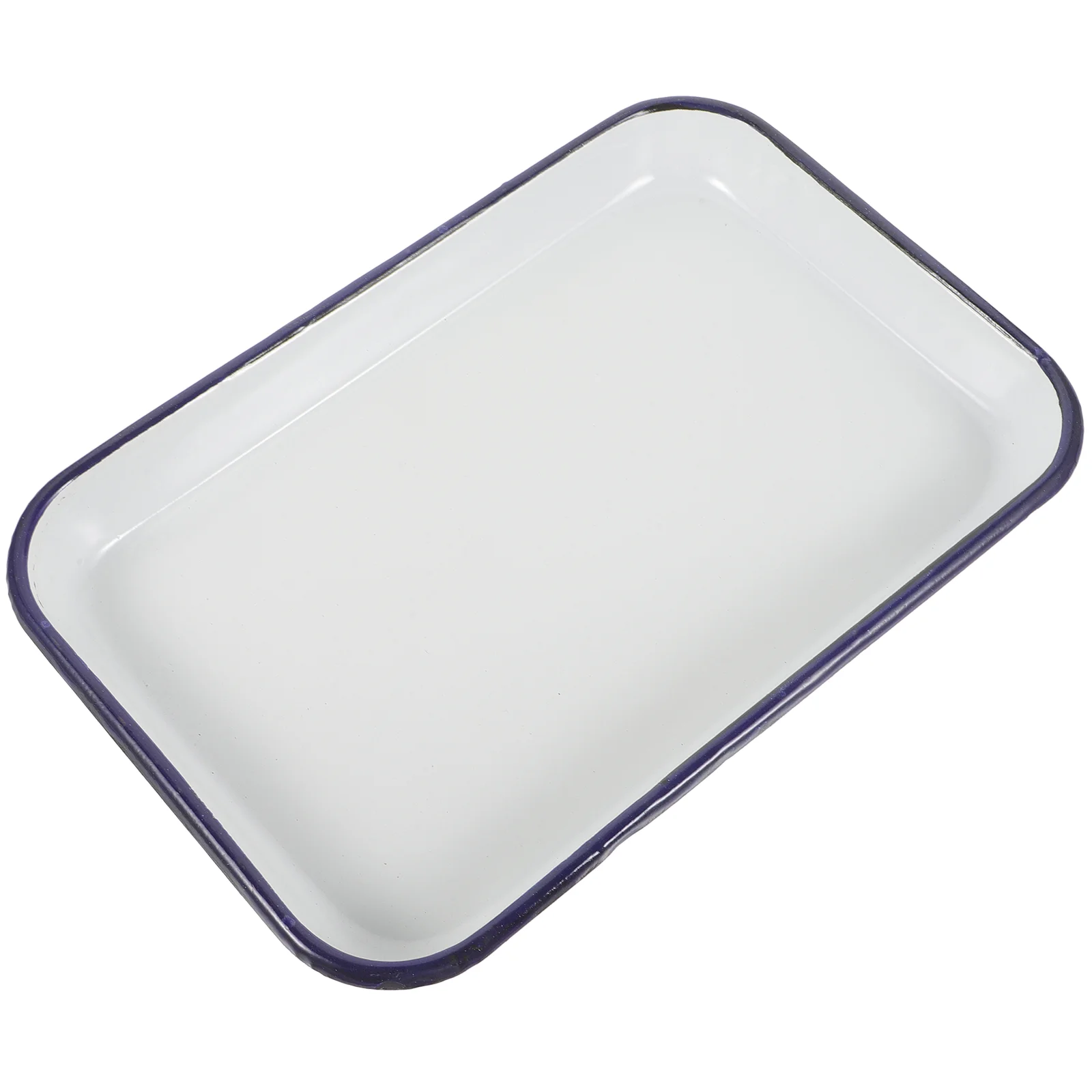 

Enamel Pots and Pans Multifunctional Oven Tray with Cover Casserole White Pizza