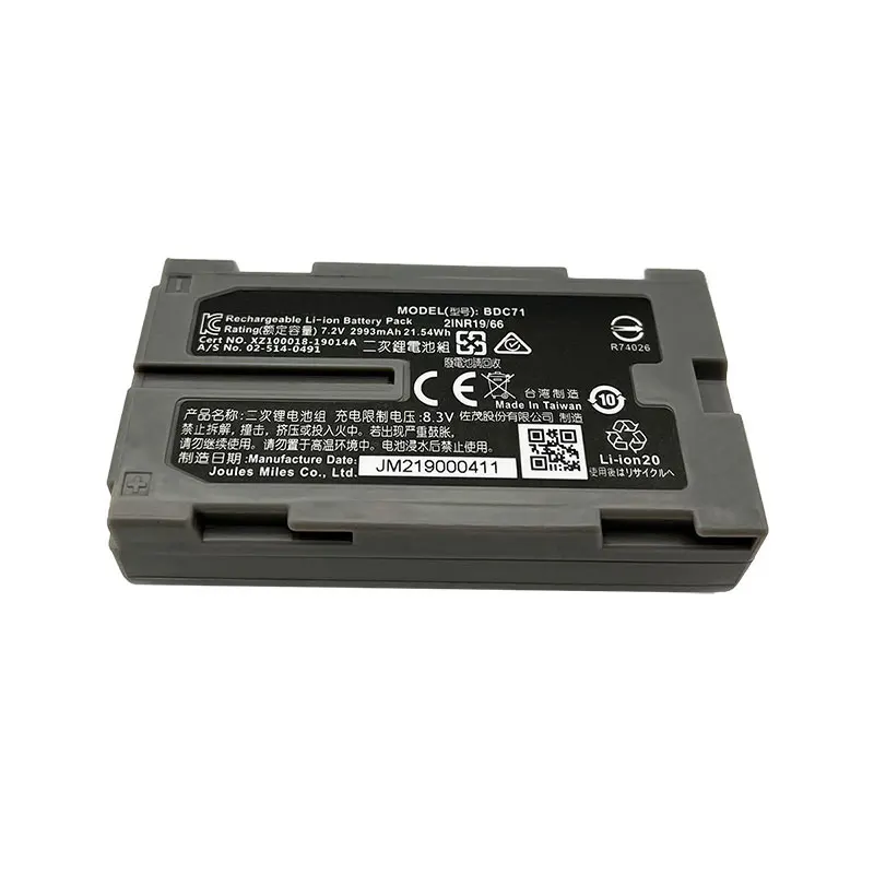 Imagem -02 - Bateria Recarregável do Li-íon para a Estação Total Superior Gm52 Bdc71 2993mah 7.2v Bdc71 Peças