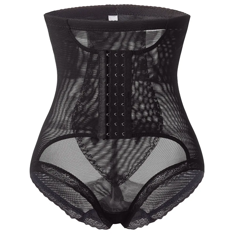 Body Shaper Shapewear Damen-Unterwäsche, Netzhöschen mit hoher Taille und 3-reihigen Haken, Bauchkontrollhöschen, schlankmachende Kompressions-Slips