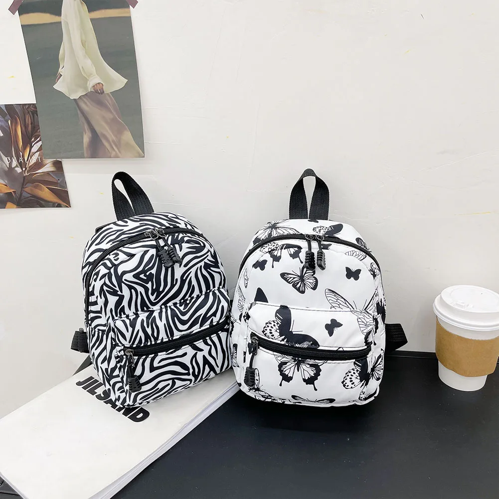 Stylish Women Backpack Preppy Style Animal Pattern Printing Nylon Handbags Leisure Student School Large Knapsacks Backpacks