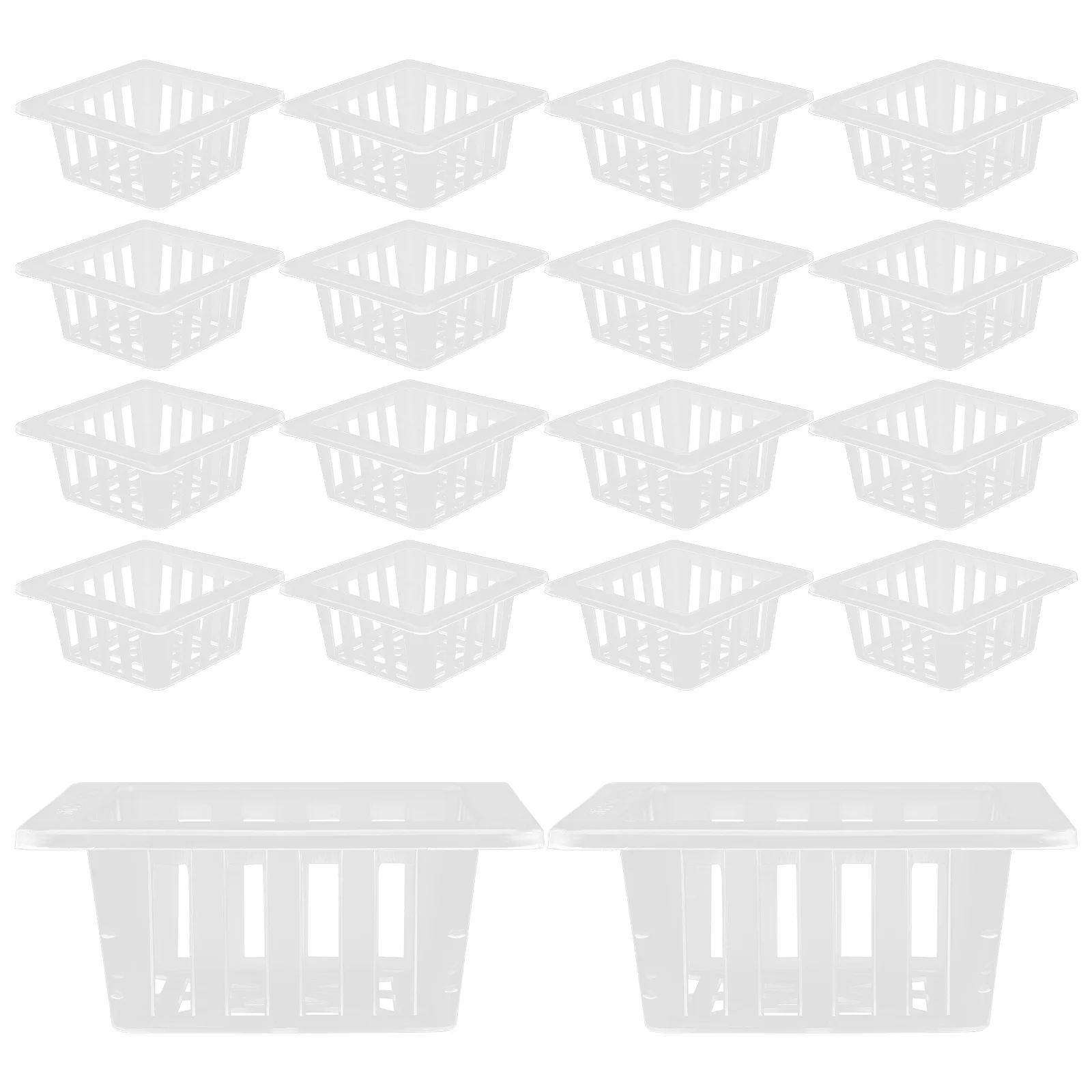 

20 Control Baskets Transparent Flower Pots for Indoor Plants Hydroponic Cultivation Net Cups Plastic Mesh Suitable