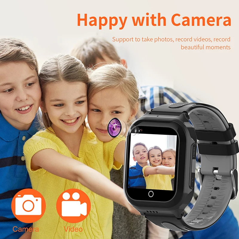 Wonlex Kinder-Smartwatch, 4G, GPS, WLAN, Standort-Tracker, SOS-Videoanruf, KT24S, Kinder-Smartwatch, IP67, wasserdichte intelligente Babyuhr