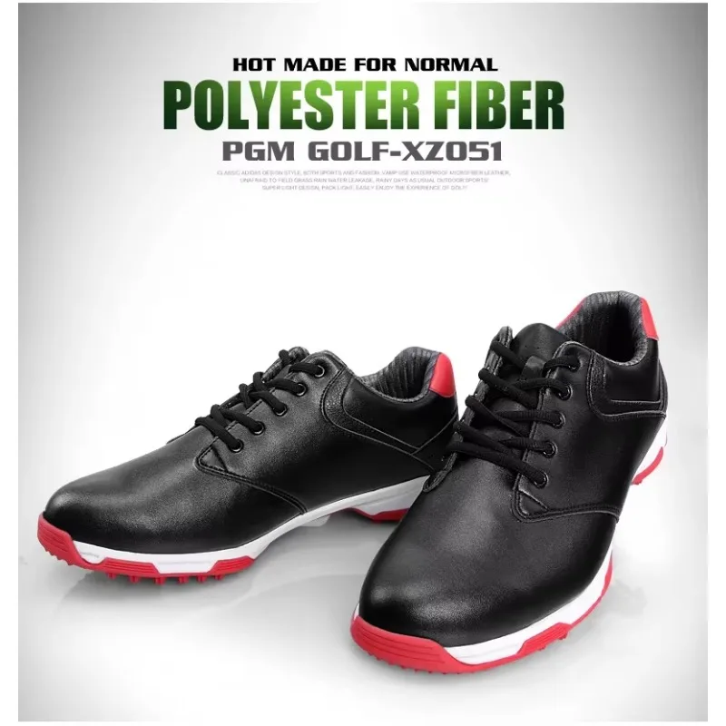 

PGM Men Golf Shoes Anti-slip Breathable Golf Sneakers Super Fiber Spikeless Waterproof Outdoor Sports Leisure Trainers