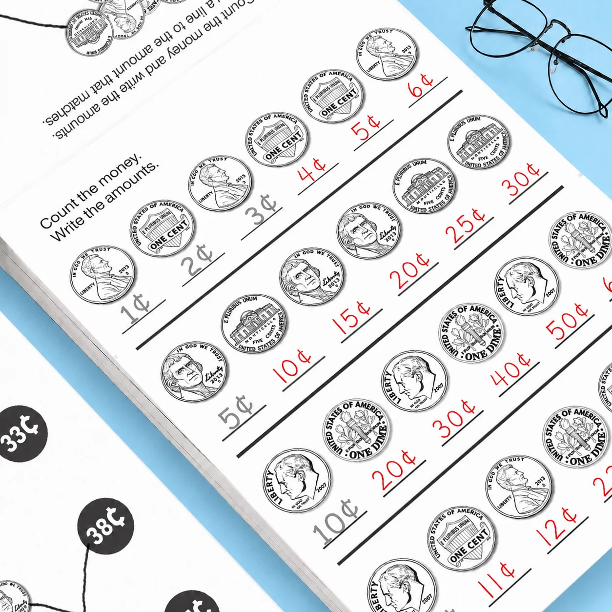 Money Counting Practice Book: Learn Coin & Bill Values – Perfect for Early Math Skills