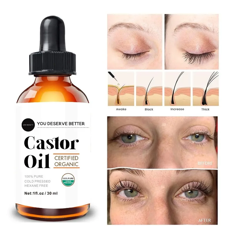 

30ml Castor Oil for Hair Deep Nourishing and Repairing To Relieve Dry Hair and Split Ends Grow Hair Scalp Massage Essential Oil