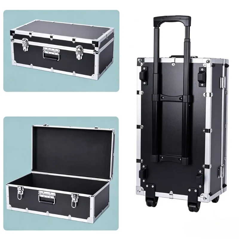 Aluminium Alloy Tool Case Buckle Equipment Protective Box Handheld Tools Organizer Cases Hard Large Shockproof Trolley Toolbox