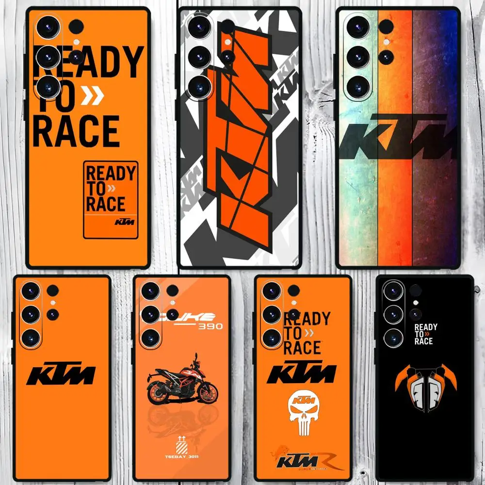 Motor Racing HOE Phone Case For Samsung Galaxy S26 S25 S24 S23 S22 S21 S20 Plus Ultra K-KTMes Note20 Soft Black
