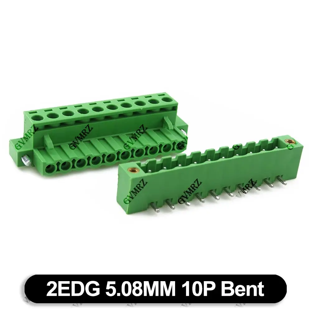 5set 5.08 KF2EDGWB 2EDG 2/3/4/5 Wall Terminal Plug Type 5.08mm Connector Male+Female Pcb Screw Terminal Block