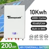 테웨이셀 48V 100Ah 200Ah 파워월 5KWh 10KWh 리튬인산철 배터리 팩 RS485 CAN 6000 사이클 내장 BMS 태양광 시스템 무관세 1