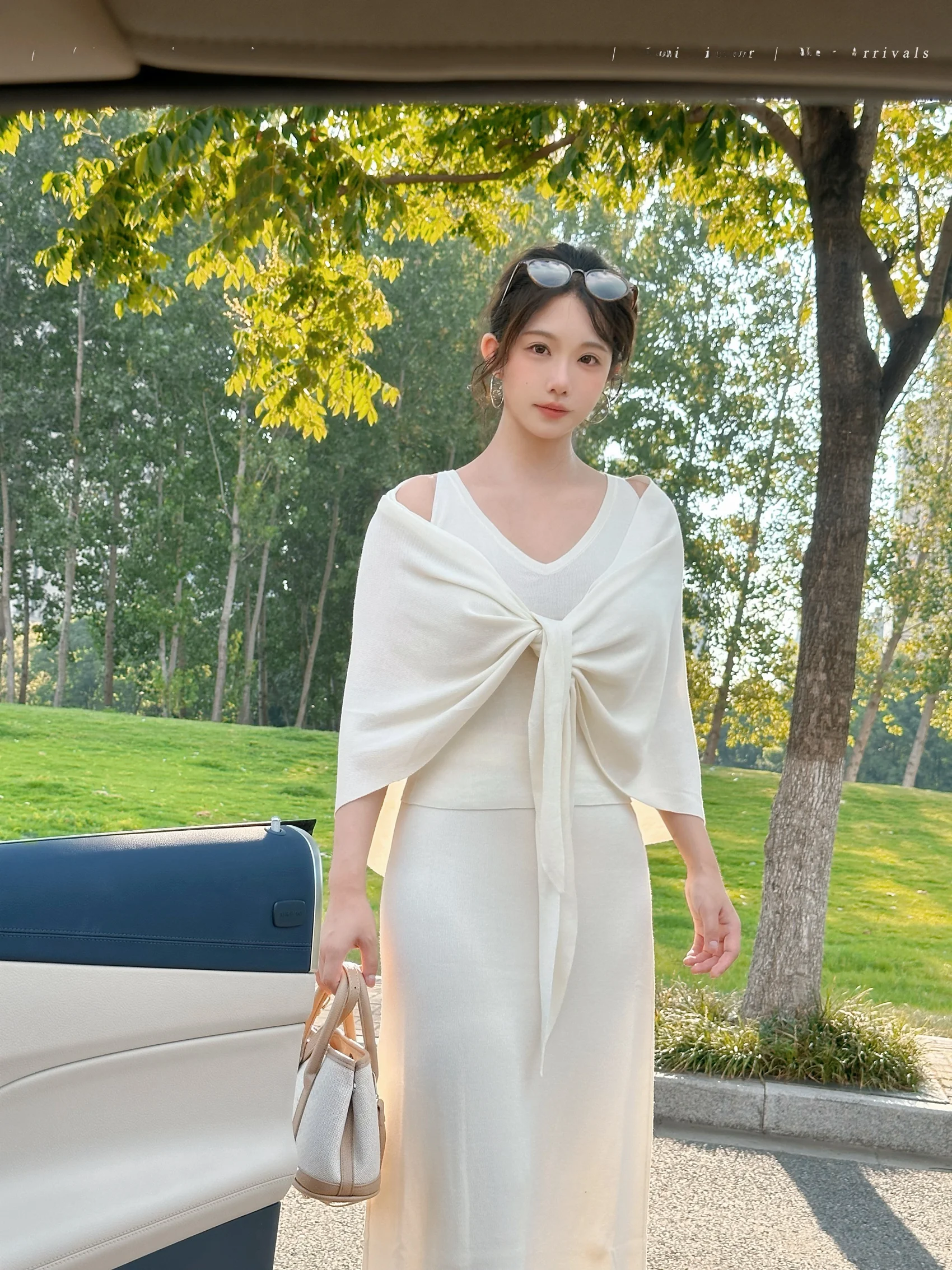 

Bla Jasmine And Sweet Wine High Waist Skirt Vest Two-Piece Set Women's Faion Ci Commute Sle Summer Dr