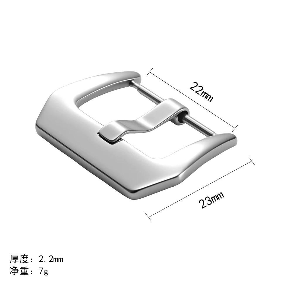 الفولاذ المقاوم للصدأ حزام الساعات مشبك زر عالمي 16/18/20/22/24/26 مللي متر لبانيراي ماتي مصقول مشبك اكسسوارات الفضة الأسود