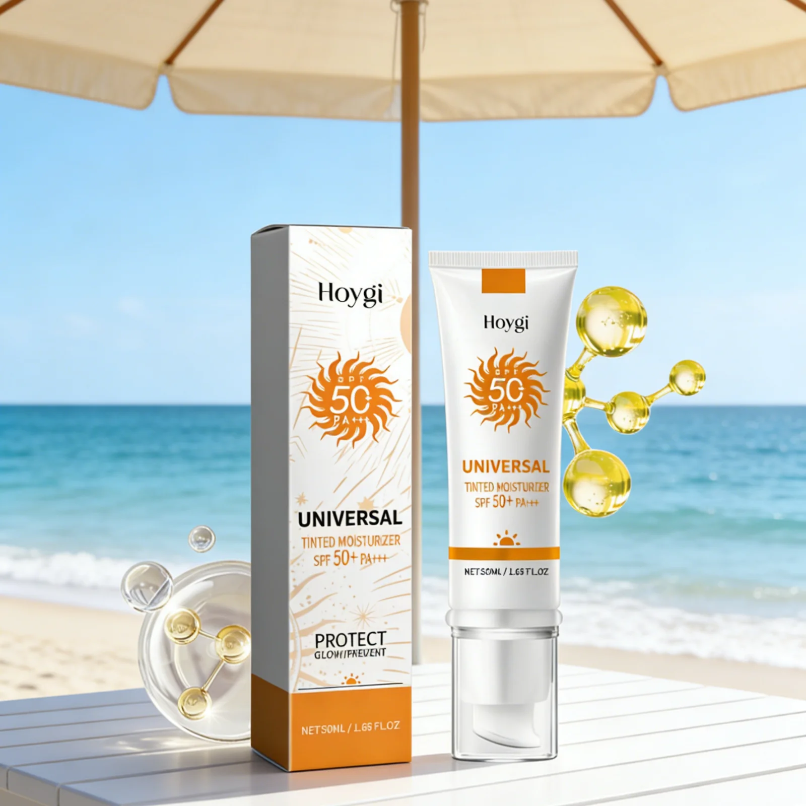 

Hoygi Tinted Moisturizer Sunscreen Cover Skin Flaws Even Skin Tone Repair Damaged Skin Hydrating Mild Ingredients Face Sunscreen