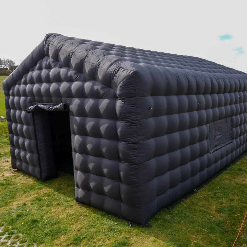 SAYOK cubo inflable negro, tienda de campaña para boda, portátil, para club nocturno, pabellón de fiesta, Gazebo cuadrado, sala de eventos, empresa para exteriores