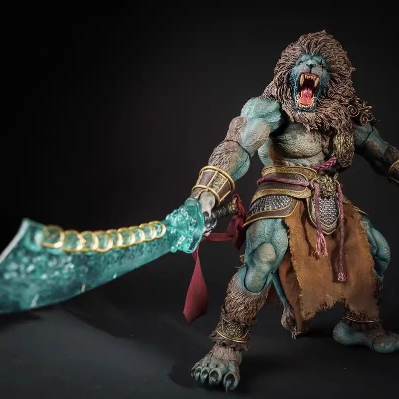 In Stock: 1/12 Scale Demon-Sealing List Blue Lion Action Figure, Shituoling Desktop Decoration, Collectible Gift Toy.