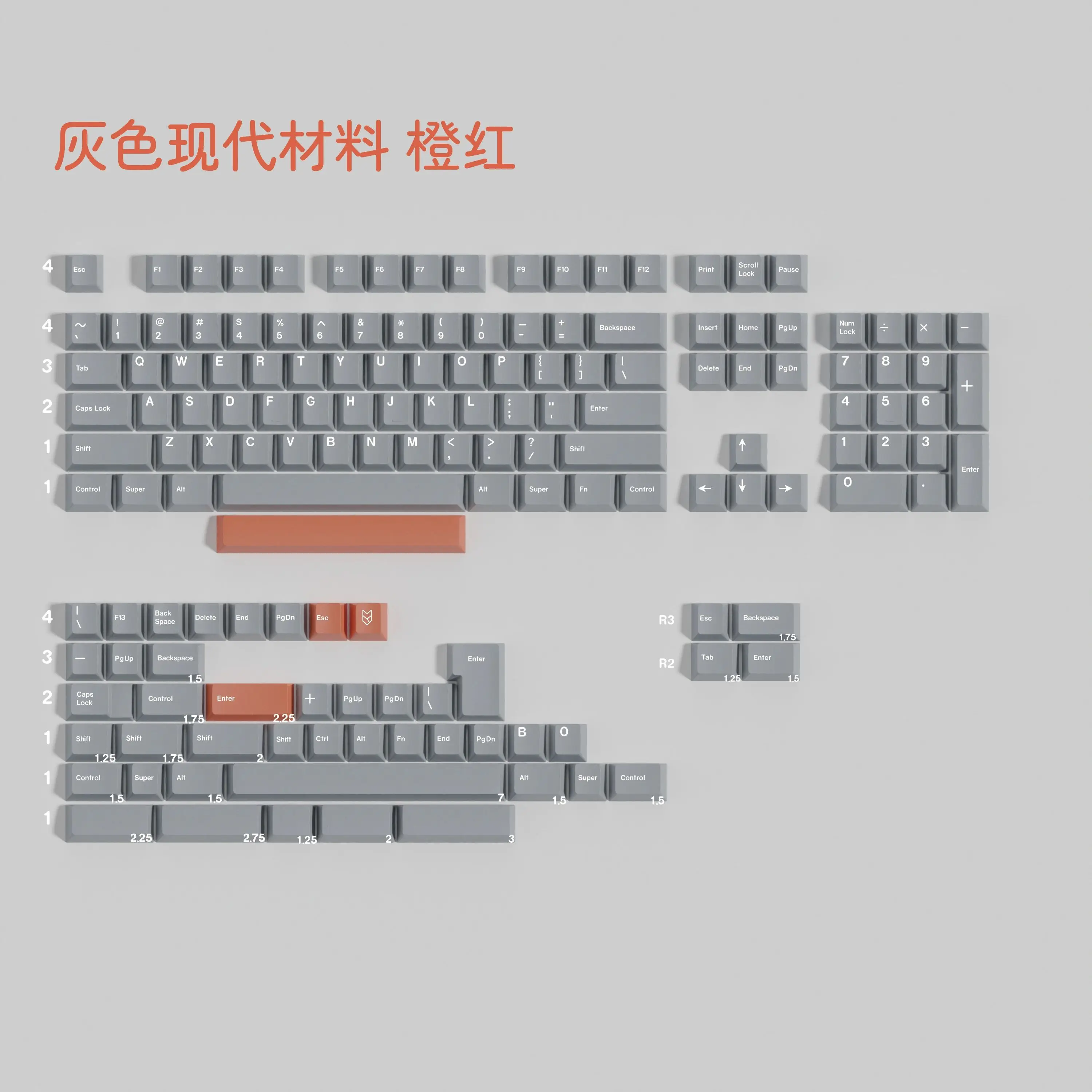 PBT GMK Modern Material Keycaps Cherry Profile Dye Sublimation Keycap For MX Switch Mechanical Keyboard Double B Spacebar