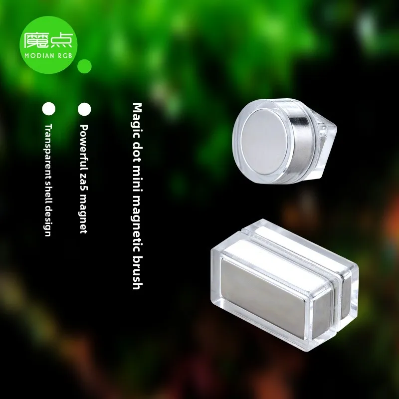 

MODIAN RGB Mini Magnetic Aquarium Cleaner-Strong Double-Sided Scrubber for Glass Tanks-Algae Removal Tool for Planted Aquariums