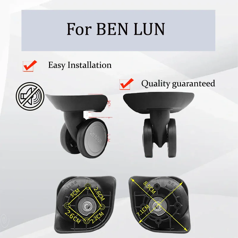 For BEN LUN-104 Silent 360°Spinning Luggage Wheel Replacement - 2PCS/4PCS 5CM PU Roller Noiseless For Smooth Rolling Of Luggage